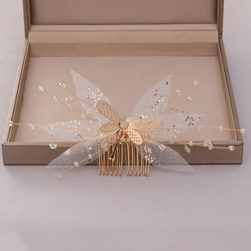 Wedding Hair Accessories Flower Hair Clips Hairpin Crystal Bride Headdress