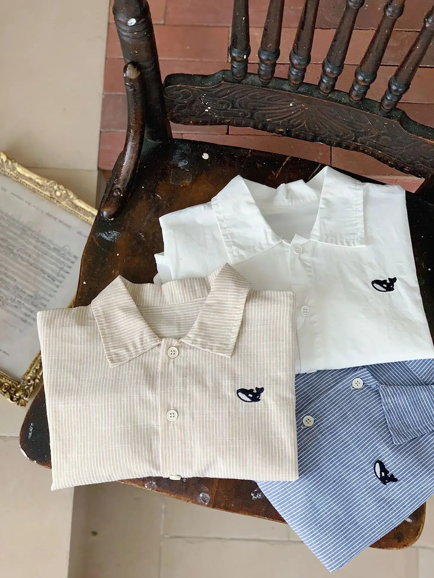 2-7Y Teen Girls Boys Shirt Cotton