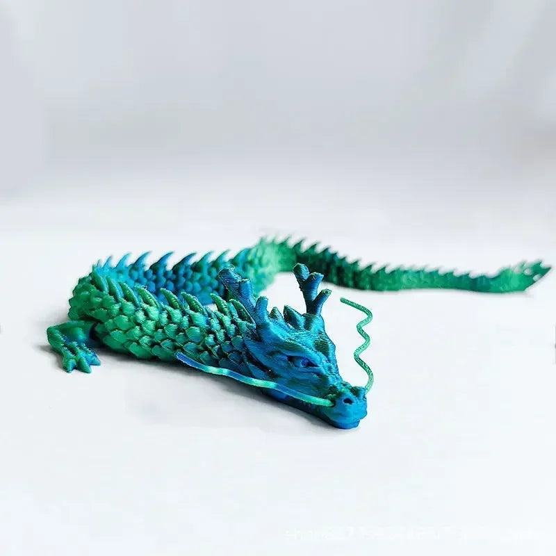 3D Printed Dragon Ornaments Luminous Chinese Long Flexible Articulated
