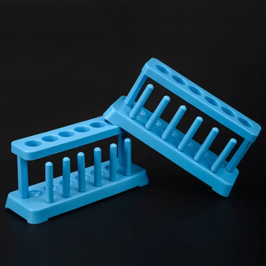 Lab School Supplies Red Plastic Test Tube Rack 6 Holes Holder Support