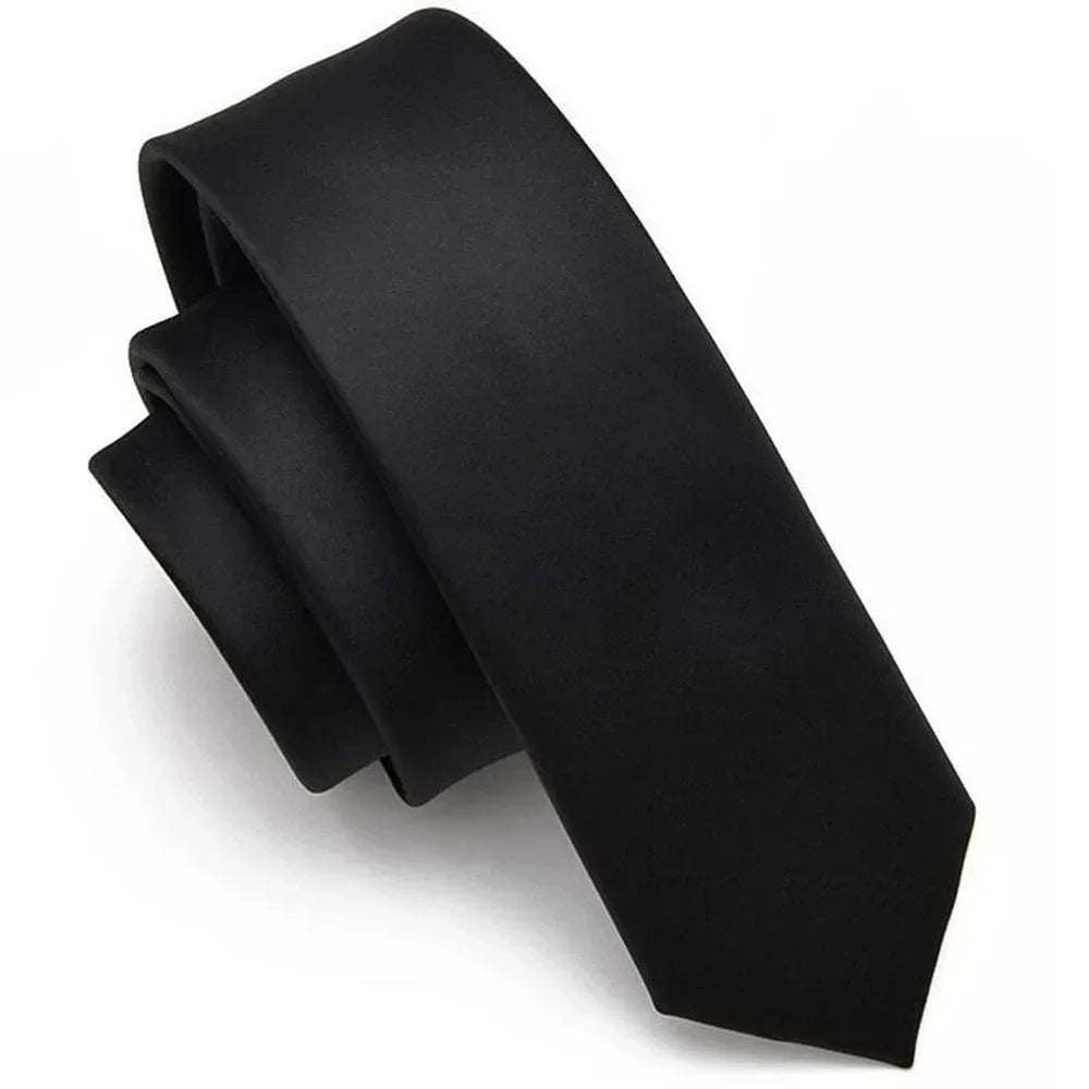 Black Color Fashion Simple Clip on Tie