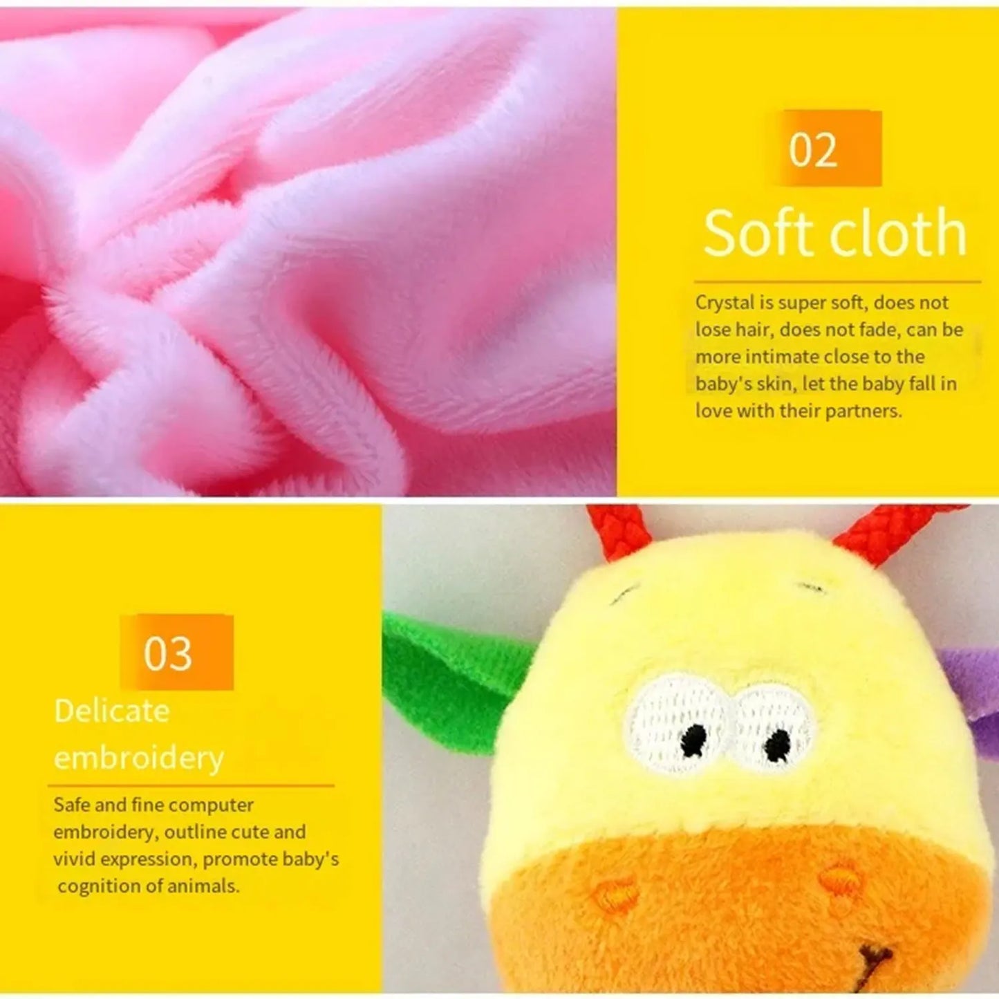 6Types Baby handheld toys rattle