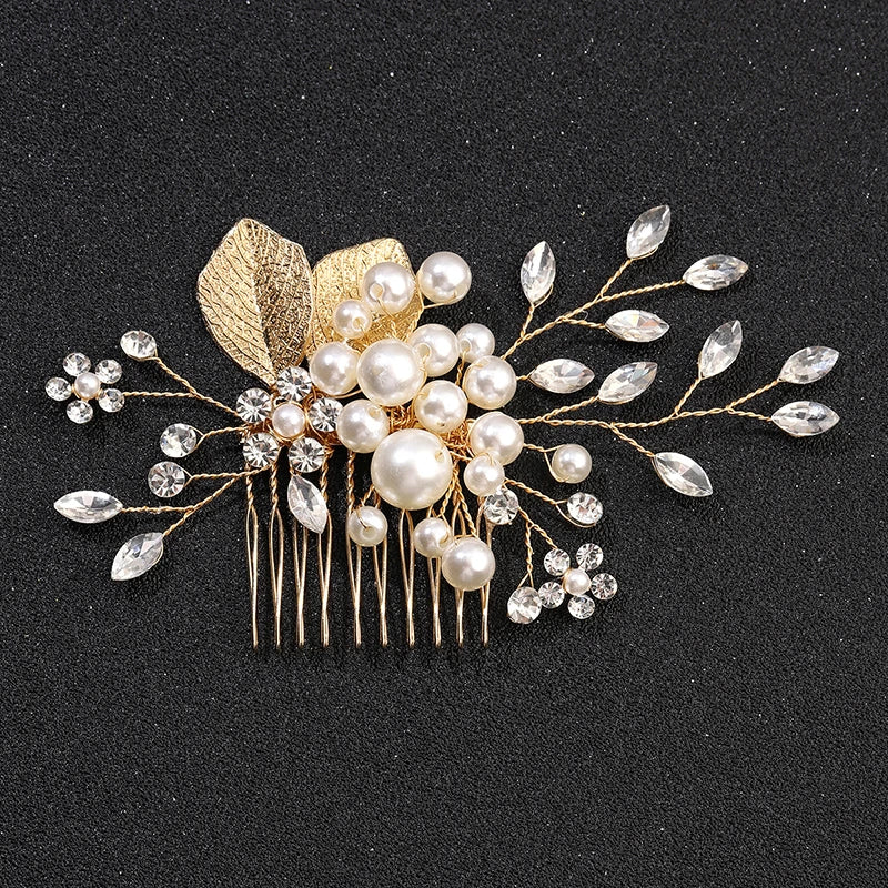 Wedding Hair Accessories Flower Hair Clips Hairpin Crystal Bride Headdress