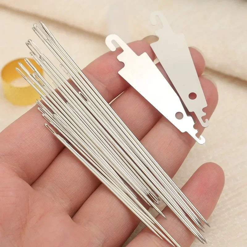 Big Eyed Sewing Needles Set with Diverse Practical Tools Stainless Steel Sewing Needles Household DIY Apparel Sewing Supplies