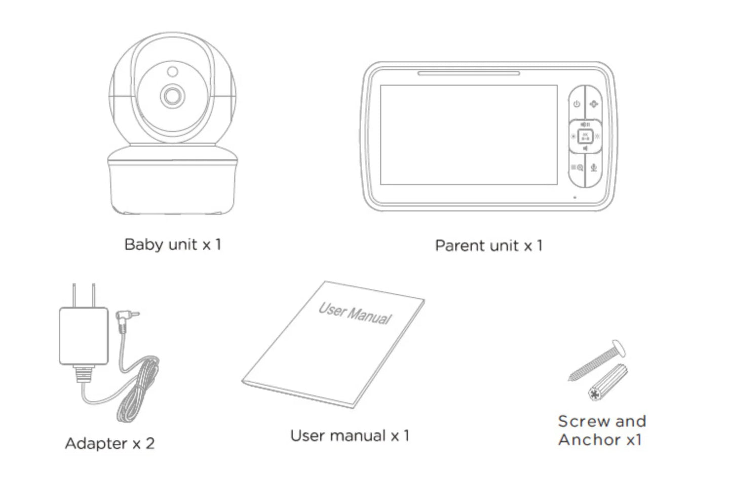 Babystar 5inch Video Baby Monitor with Remote Pan
