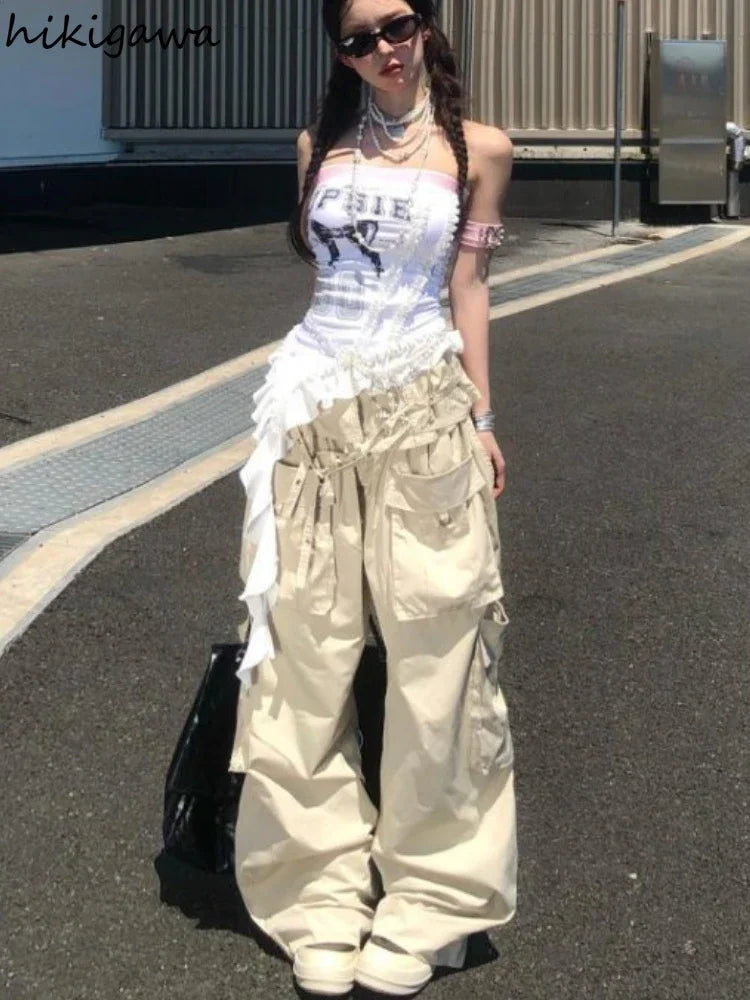 Vest Fashion Irregular Summer Camis Y2k Tops