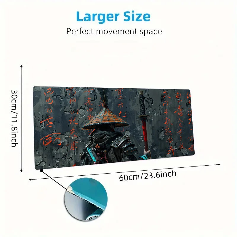 Samurai Warrior Themed Large Extended Gaming Mouse Pad 900x400MM