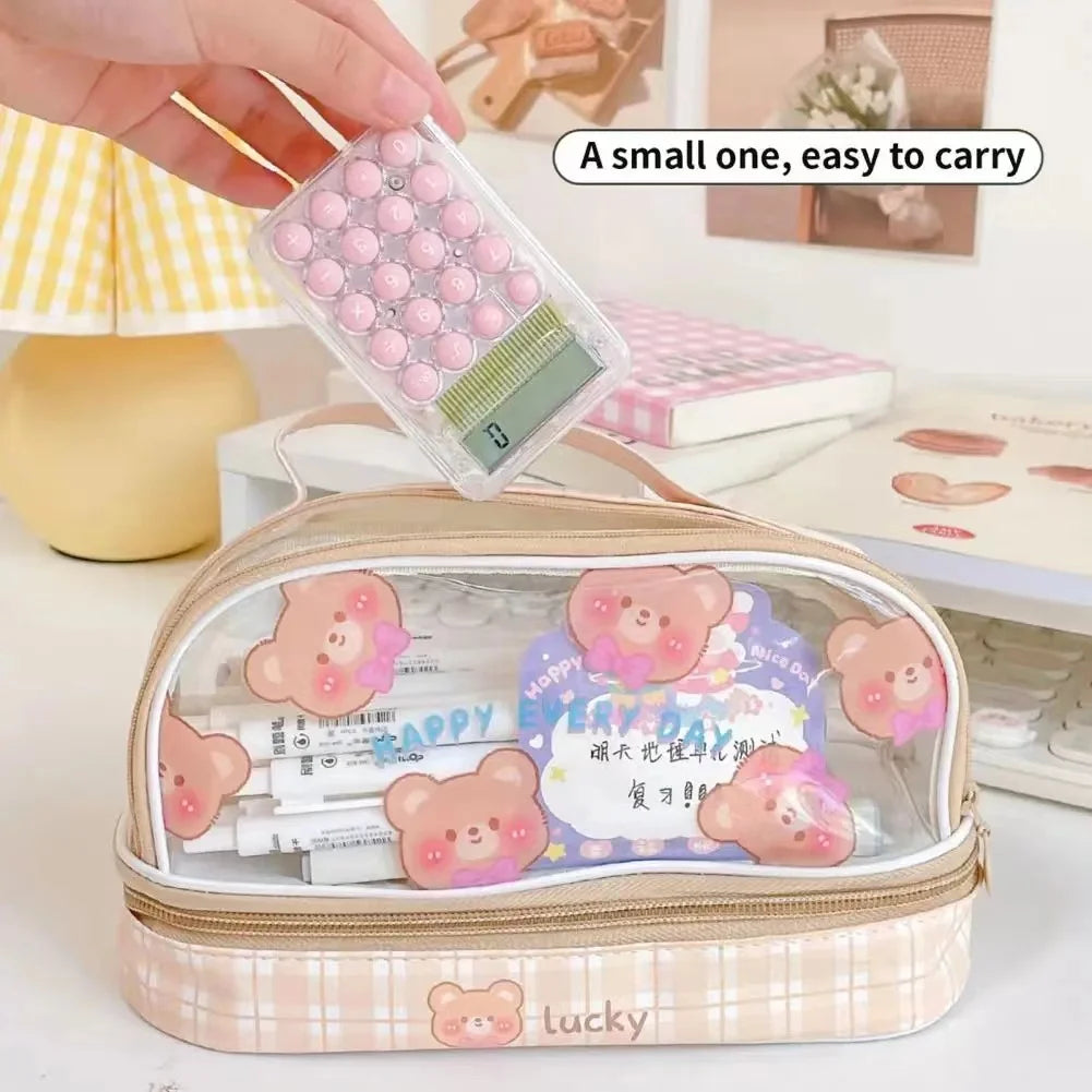 1Pcs Student Calculator LCD Display Large ScreenSiicone Buttons 8-digit