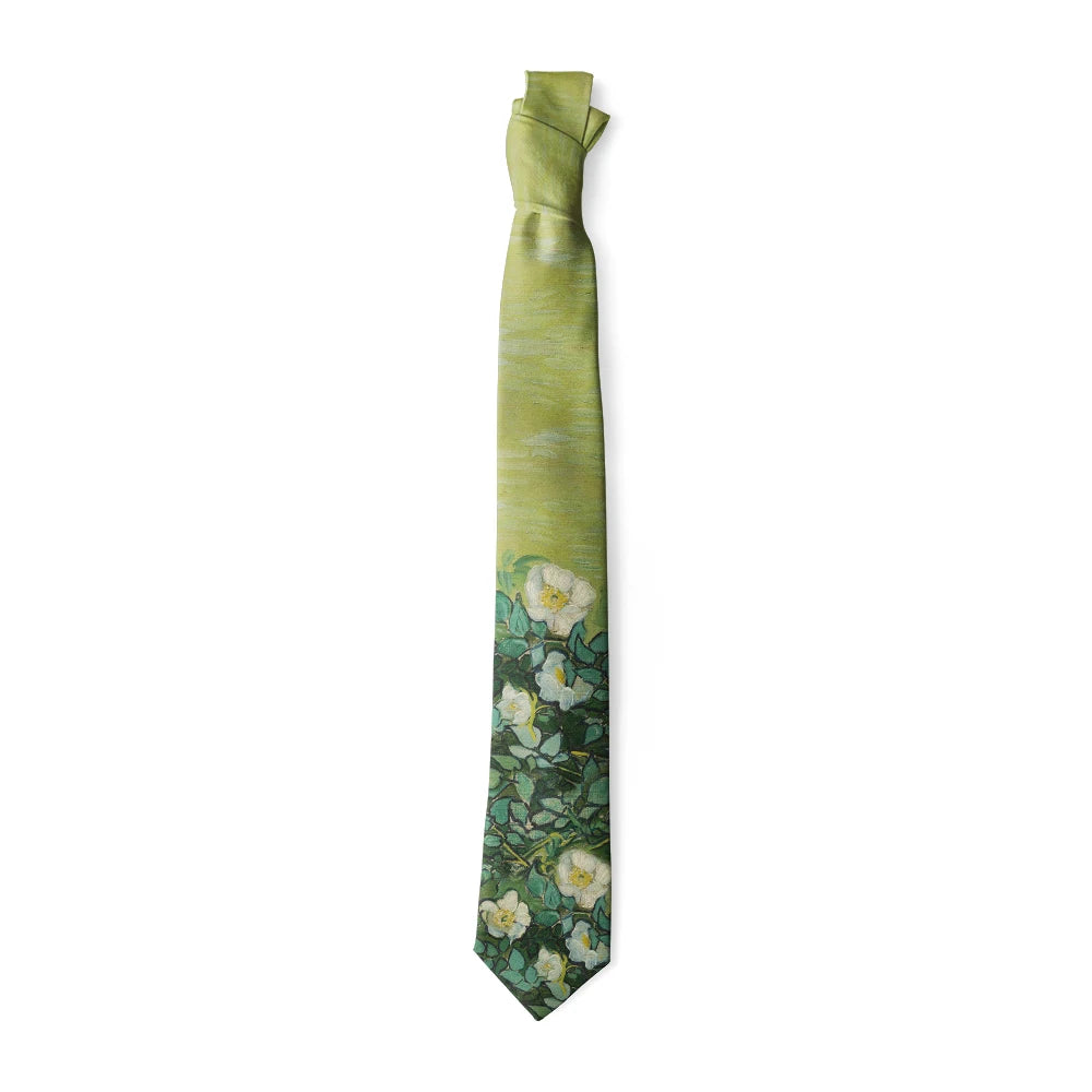 Famous Oil Painting Printed Tie Adult 8cm Wide Narrow Polyester