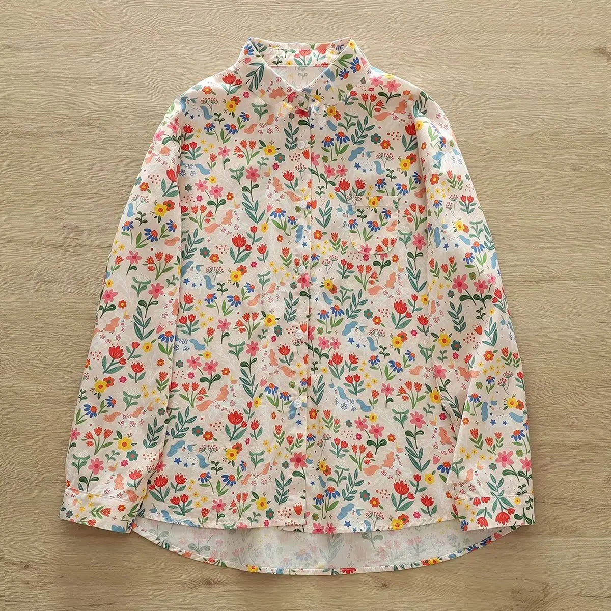 Printed Shirts Cotton Casual Blouses and Tops