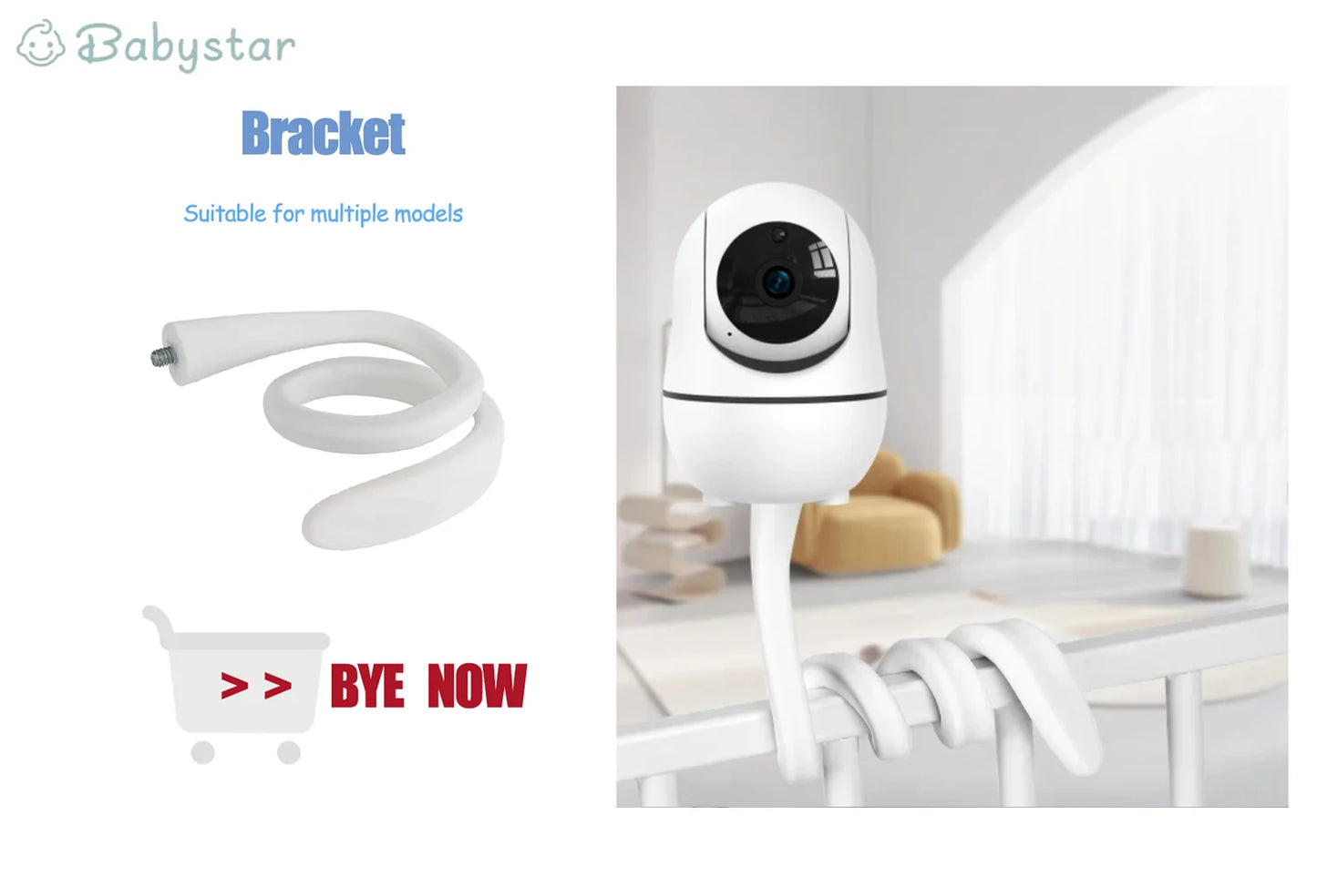 Babystar 5inch Video Baby Monitor with Remote Pan