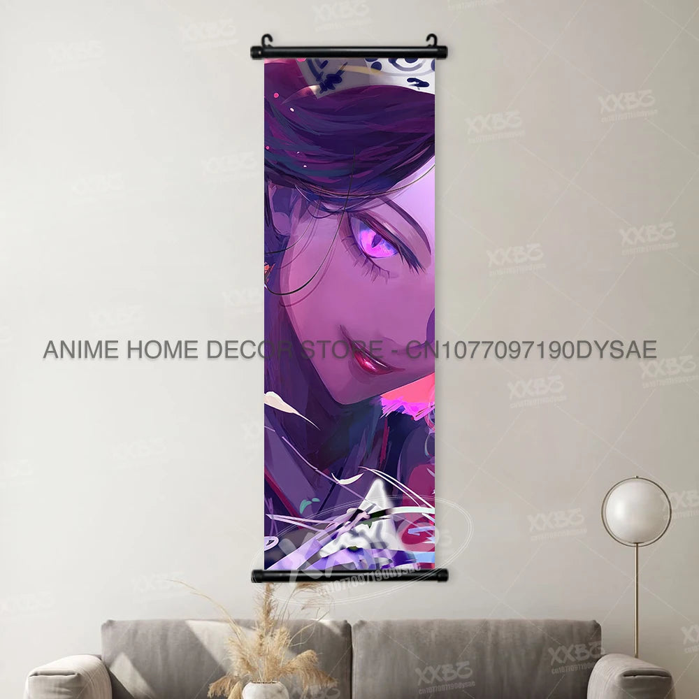Demon Slayer Poster Kamado Tanjirou Scroll Picture Nezuko Hanging Painting Kanroji Mitsuri Wall Art Anime Uzui Tengen Home Decor