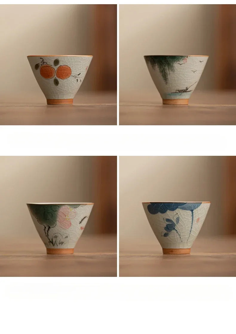 Durable Hand-painted Ceramic Hat And Cup