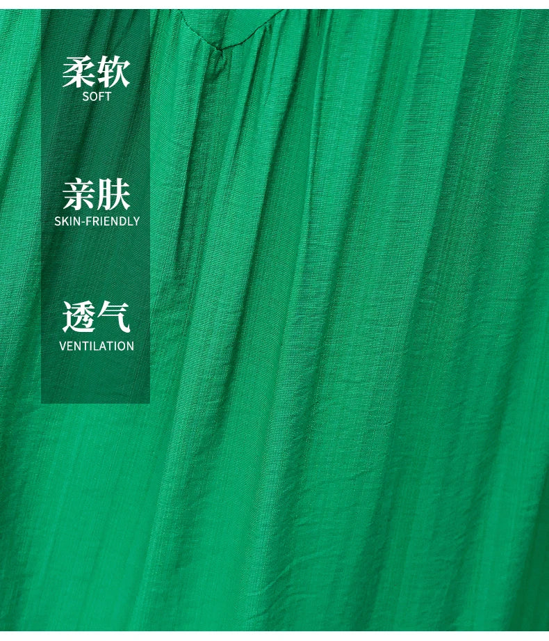 Vintage Elegant Short Sleeve Solid Women Dress O-Neck Dresses