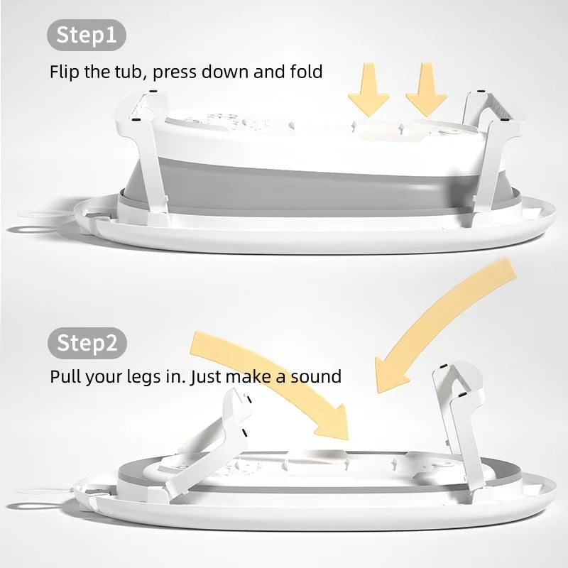 Baby digital temperature sensitive bath tub for baby sitting and lying