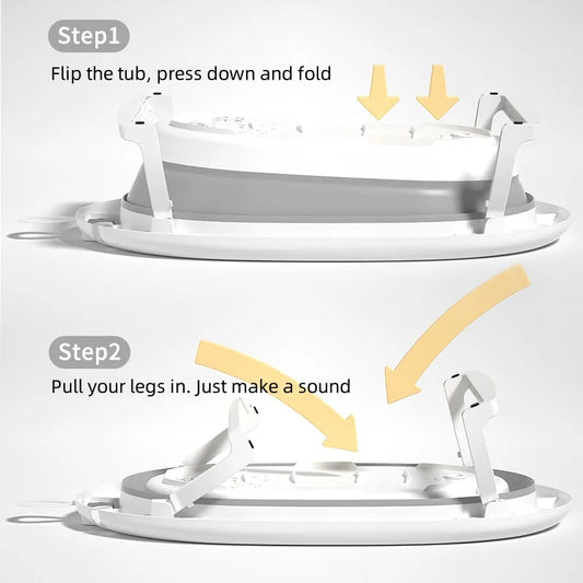 Baby digital temperature sensitive bath tub for baby sitting and lying