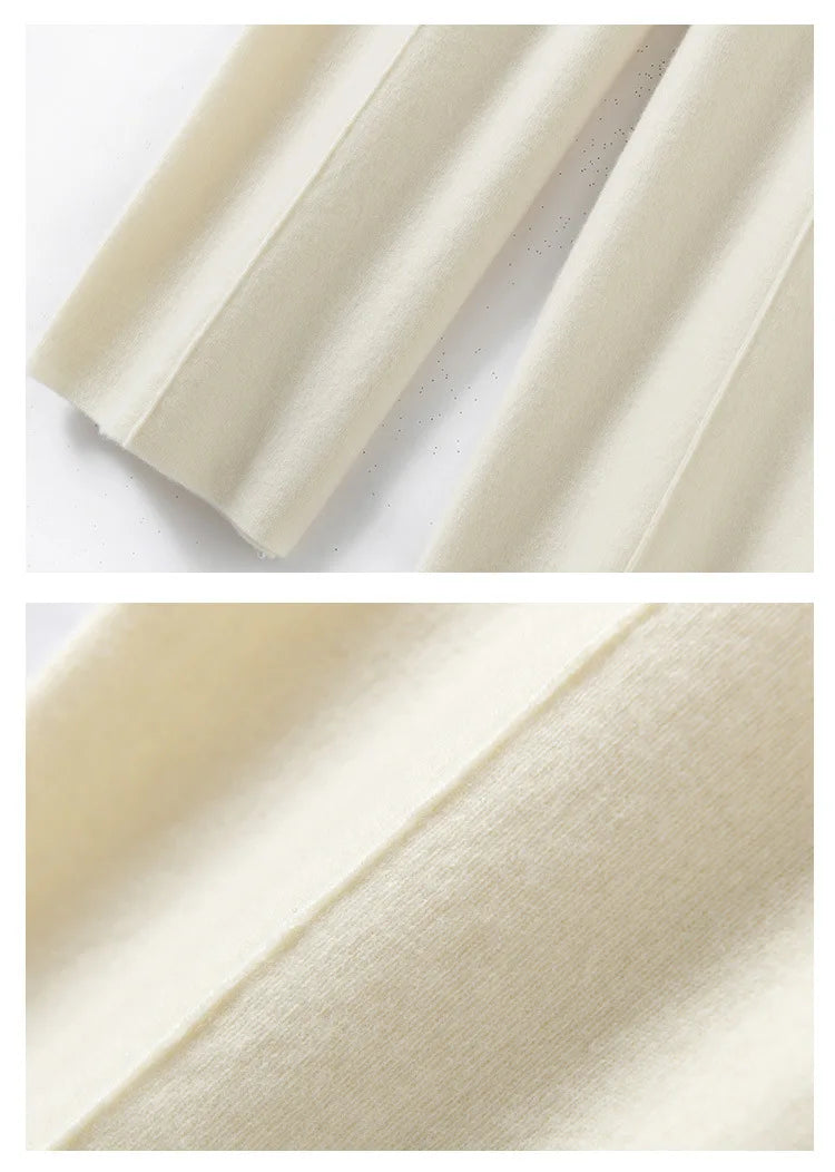 Basic Soft Warm Cashmere Knit Trousers