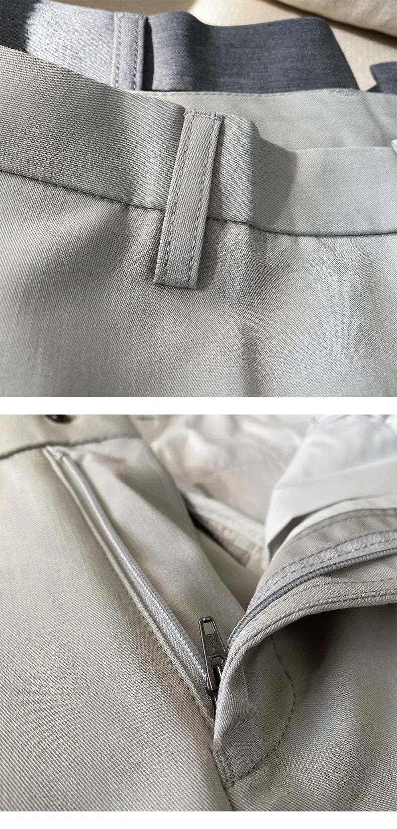 Men Dress Pants Thin Suit Pants Stretch Slim Formal Trousers