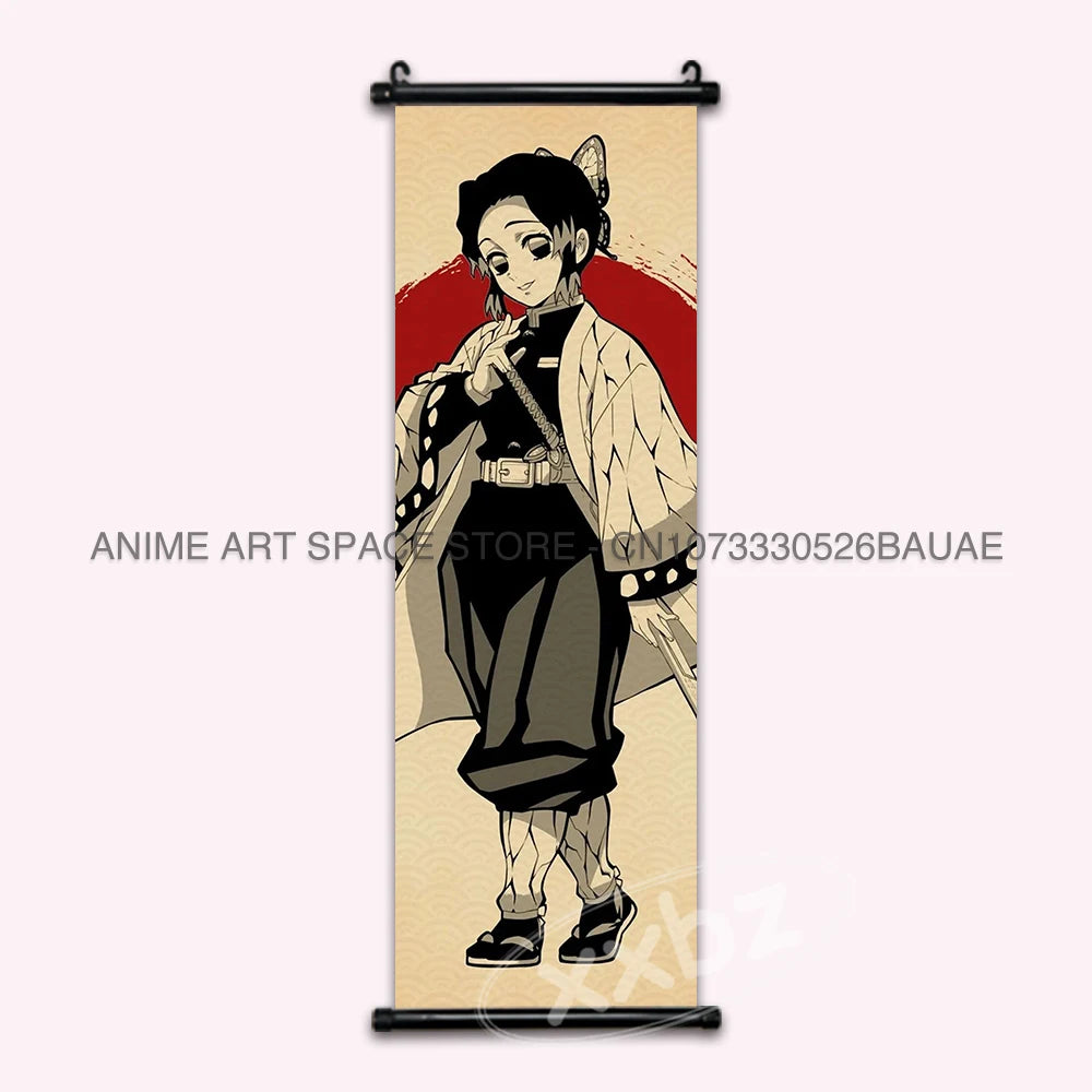 Demon Slayer Hanging Painting Modern Wall Artwork Scroll Picture Canvas