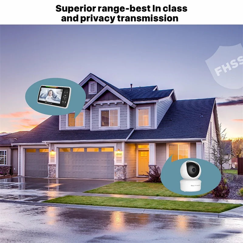 Babystar 5inch Video Baby Monitor with Remote Pan