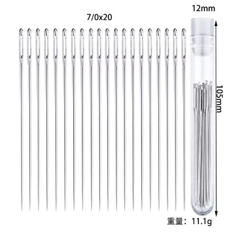 Large Eye Stitching Needles Sewing Needles Handmade Leather Needle Steel Yarn Knitting Needles Sewing Tool Set