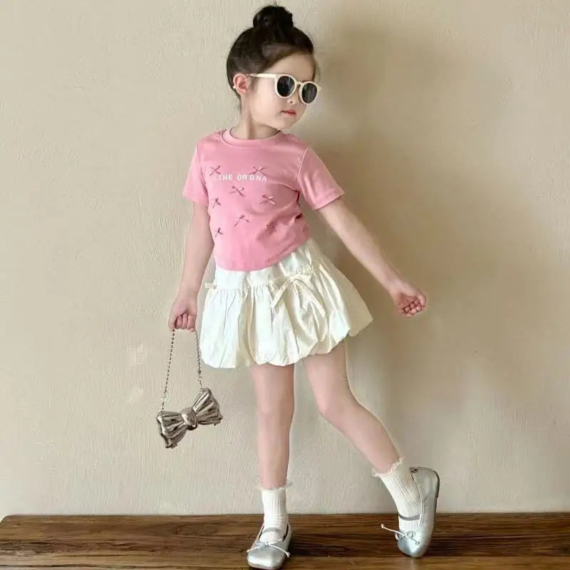 Baby Clothes Set Girls Bow Blouse Suit