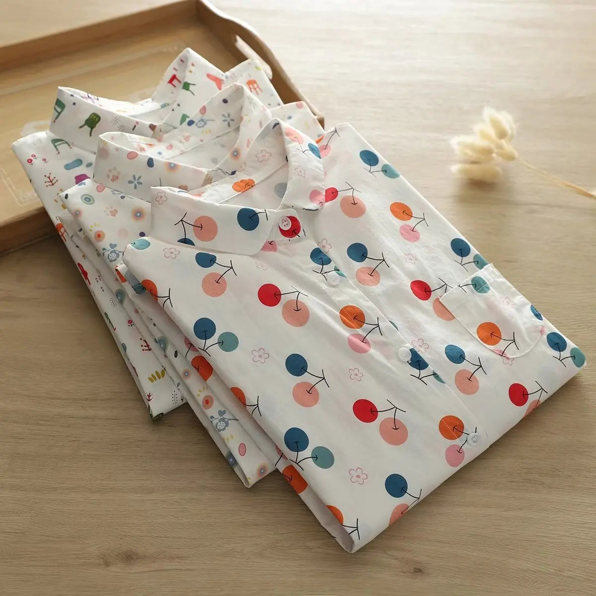 Printed Shirts Cotton Casual Blouses and Tops
