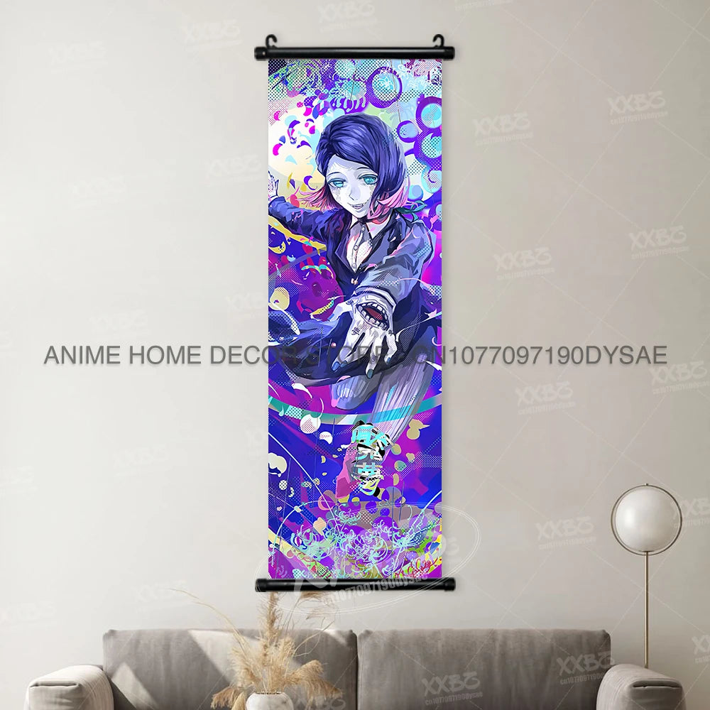 Demon Slayer Poster Kamado Tanjirou Scroll Picture Nezuko Hanging Painting Kanroji Mitsuri Wall Art Anime Uzui Tengen Home Decor