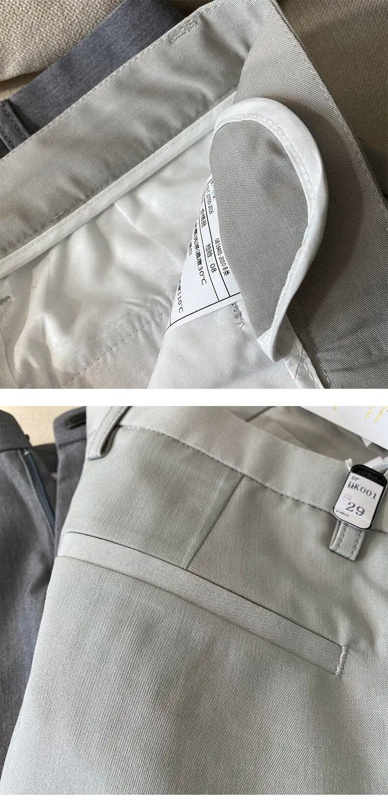 Men Dress Pants Thin Suit Pants Stretch Slim Formal Trousers