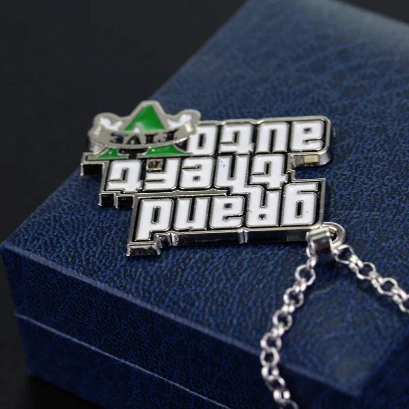 Fashion Jewelry PS4 GTA 5 Keychain Grand Theft Auto V Keyring car pendant Accessories