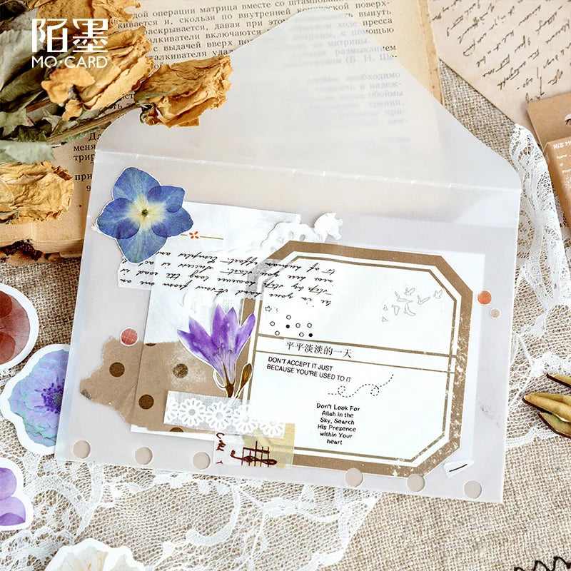 46pcs/set Autumn Flower Sticker Diy Scrapbooking Diary Planner Decoration