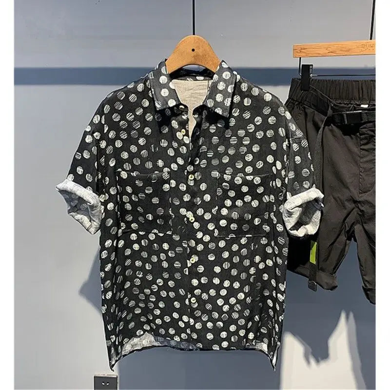 Men's Clothing Modest Summer Shirt Short Sleeve Loose Fit Casual