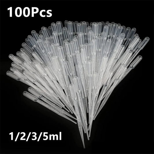 100Pcs/Lot Laboratory Pipette 1ml 2ml 3ml 5ml Plastic Disposable Graduated