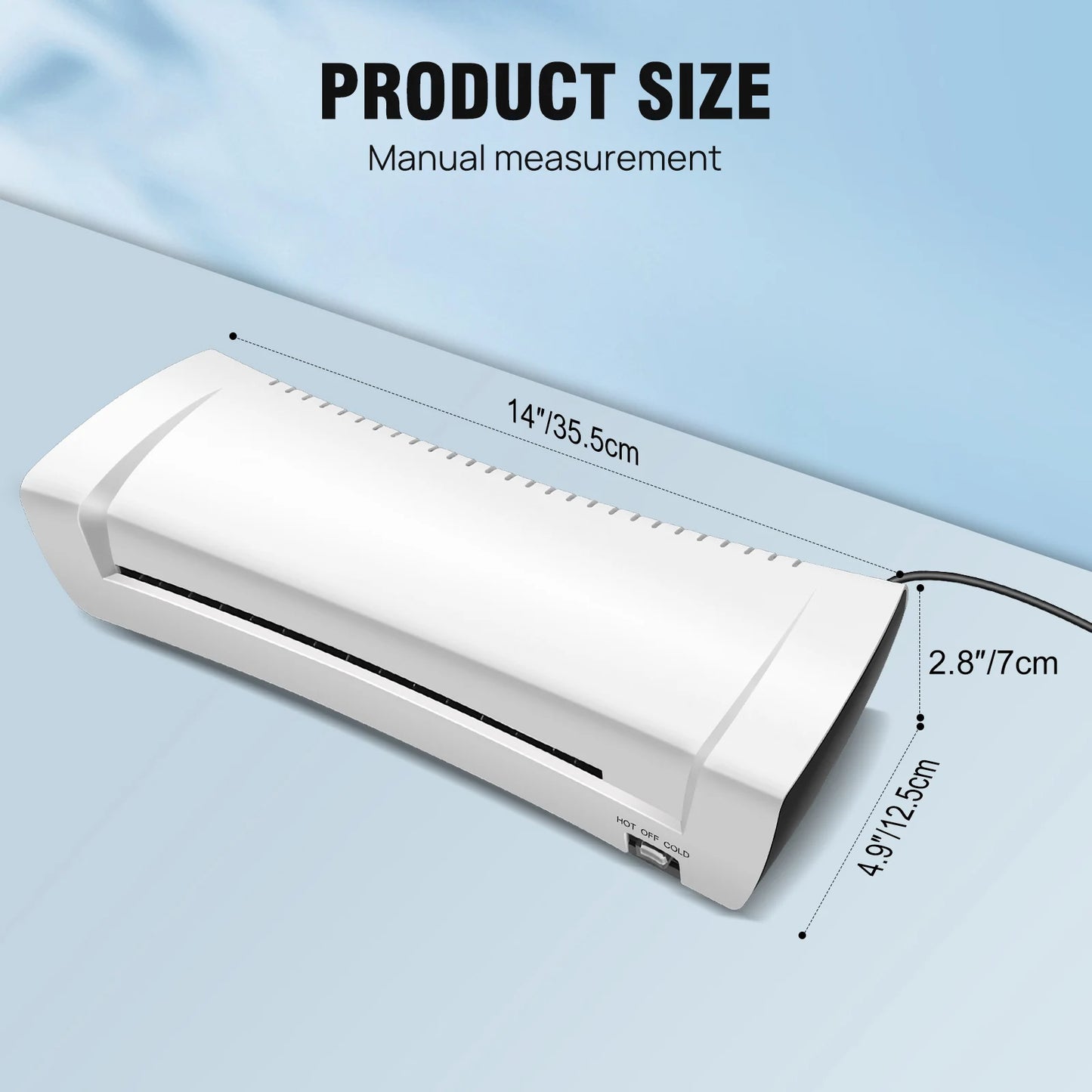 SL200 Desktop Laminator Machine Set A4 Size Hot and Cold Laminator