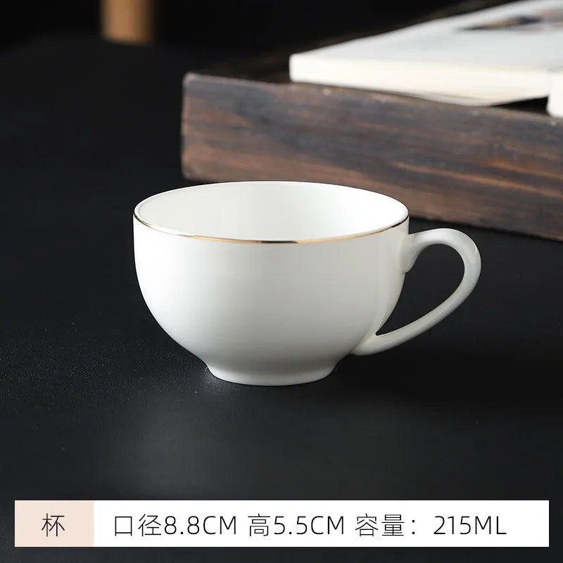 mug Bone china gold edged coffee cup set luxury