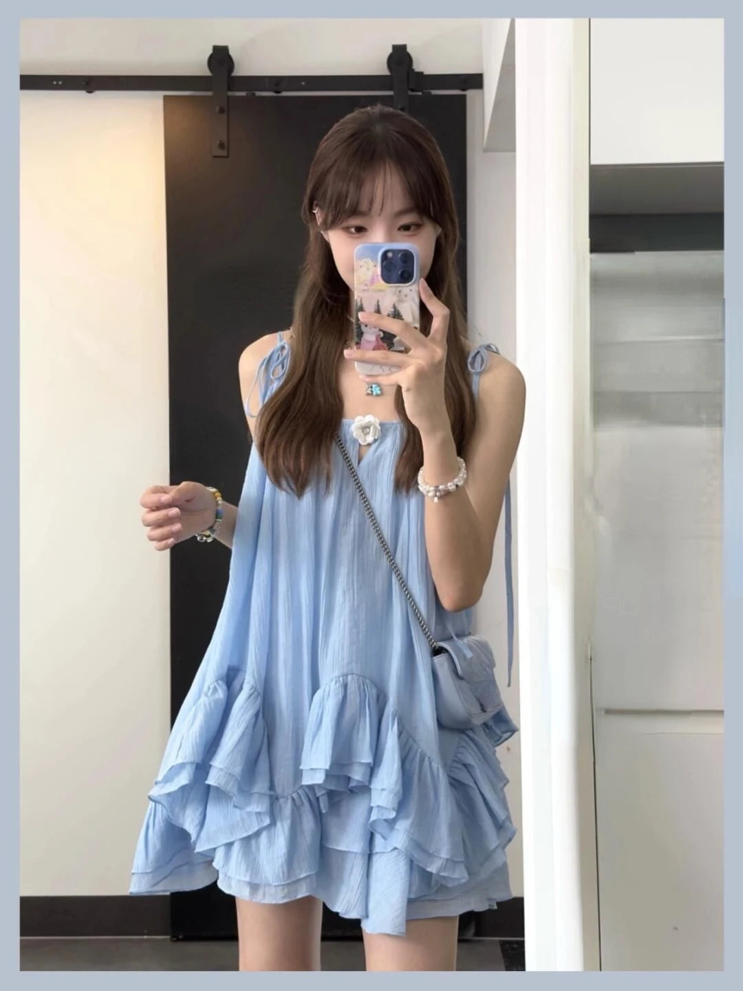 Tops Sleeveless Solid Vest Irregular Ruffles Loose Camis