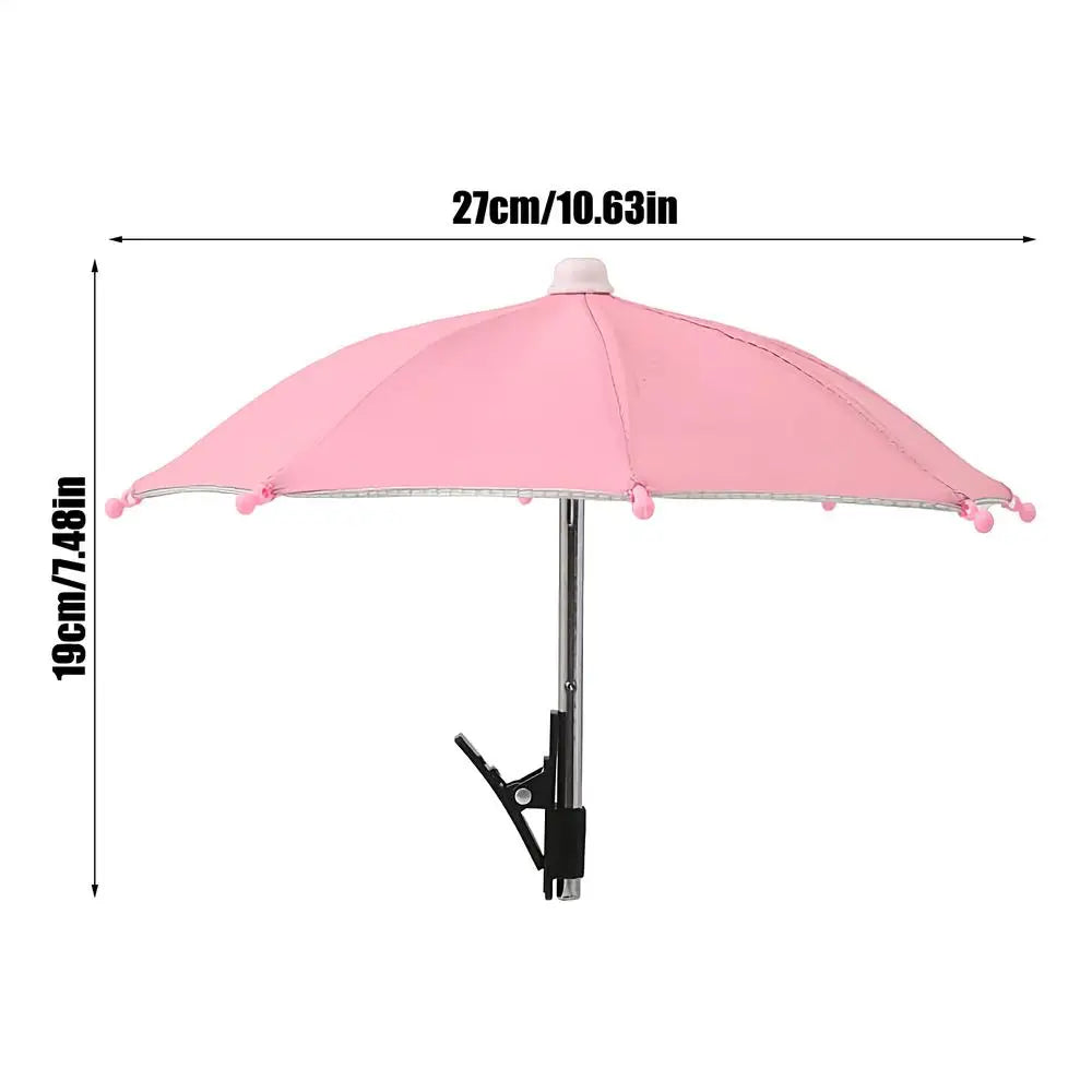 Cell Phone Umbrella Holder with Clip for Sun Shade