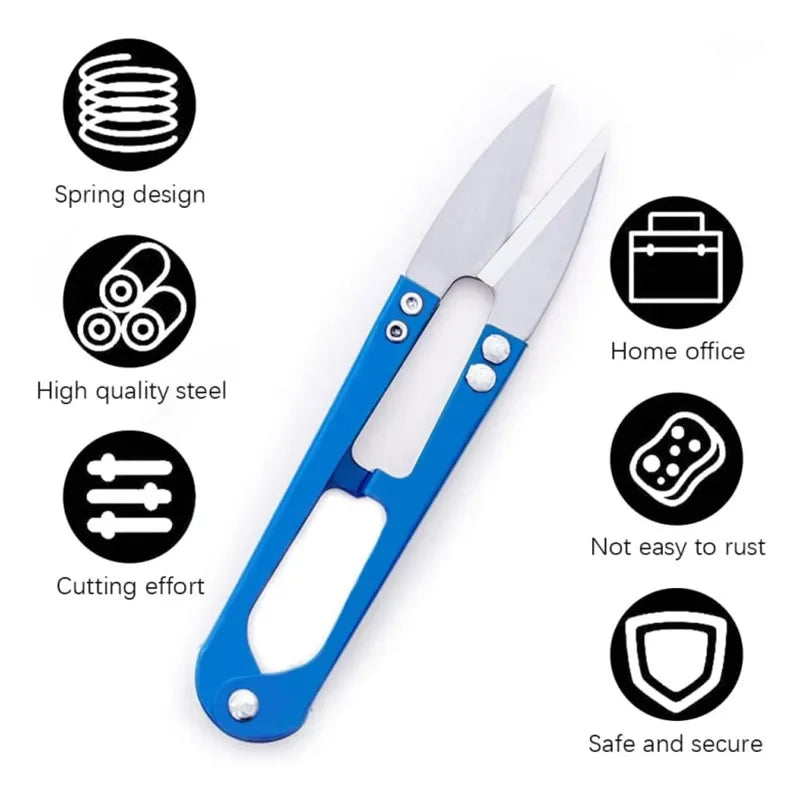 3/5/10/12pcs Yarn Shears Cutting Sewing Scissors Shears Cross Stitch  Embroidery Scissor U Thread Scissors for Fabric DIY