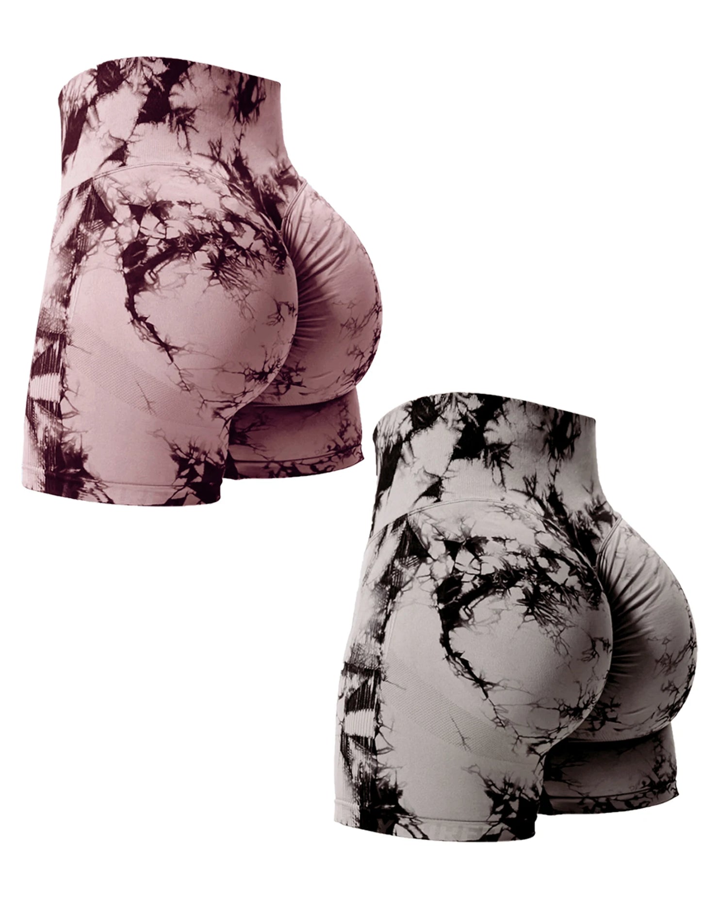 2PCS Tie Dye Gym Shorts