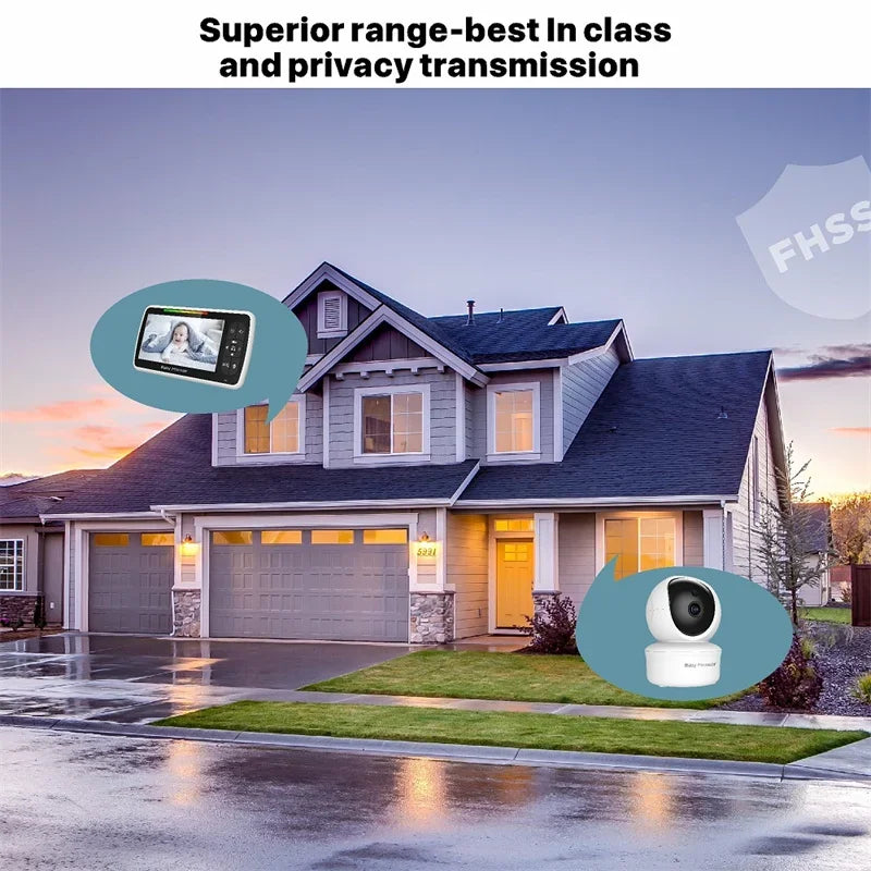 Babystar 5inch Video Baby Monitor with Remote Pan