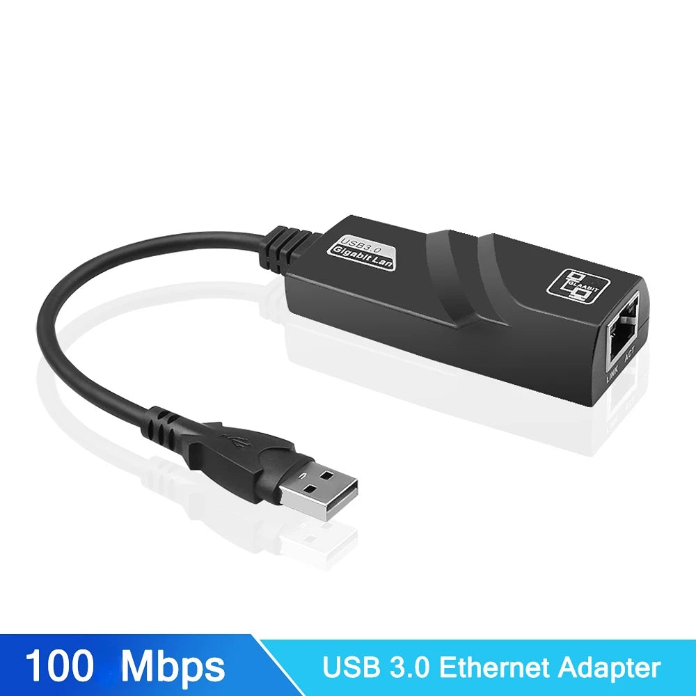 USB 3.0 To Rj45 Lan Ethernet Wired Adapter 10/100Mbps