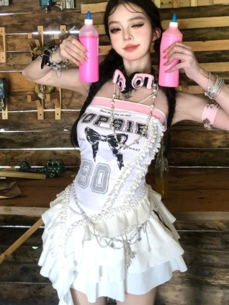 Vest Fashion Irregular Summer Camis Y2k Tops