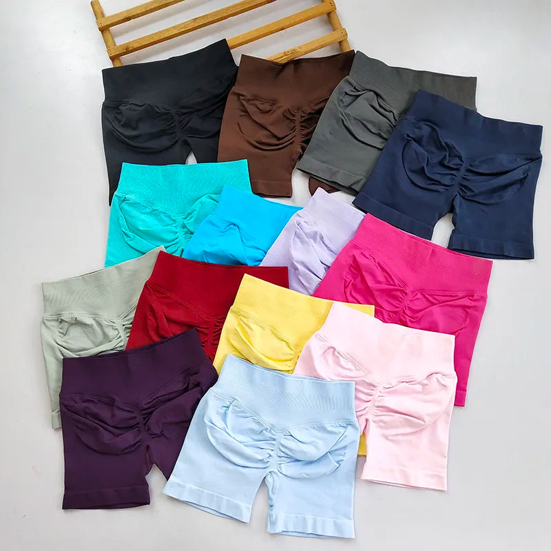 Women's High-Waisted Seamless Fitness Shorts