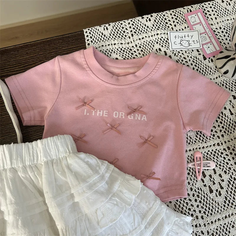 Baby Clothes Set Girls Bow Blouse Suit