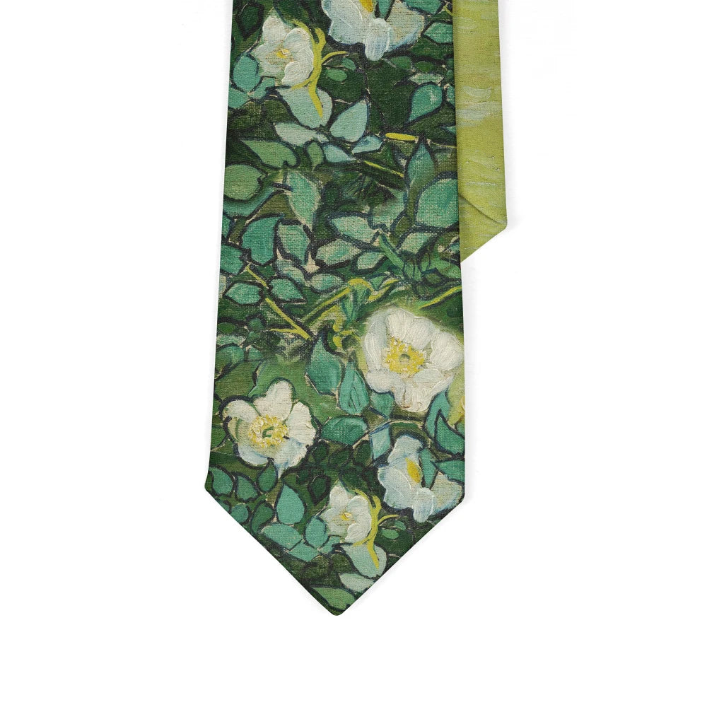 Famous Oil Painting Printed Tie Adult 8cm Wide Narrow Polyester