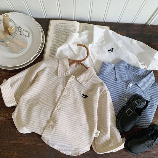 2-7Y Teen Girls Boys Shirt Cotton