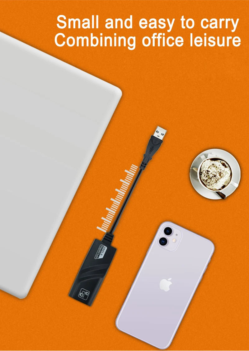 USB 3.0 To Rj45 Lan Ethernet Wired Adapter 10/100Mbps