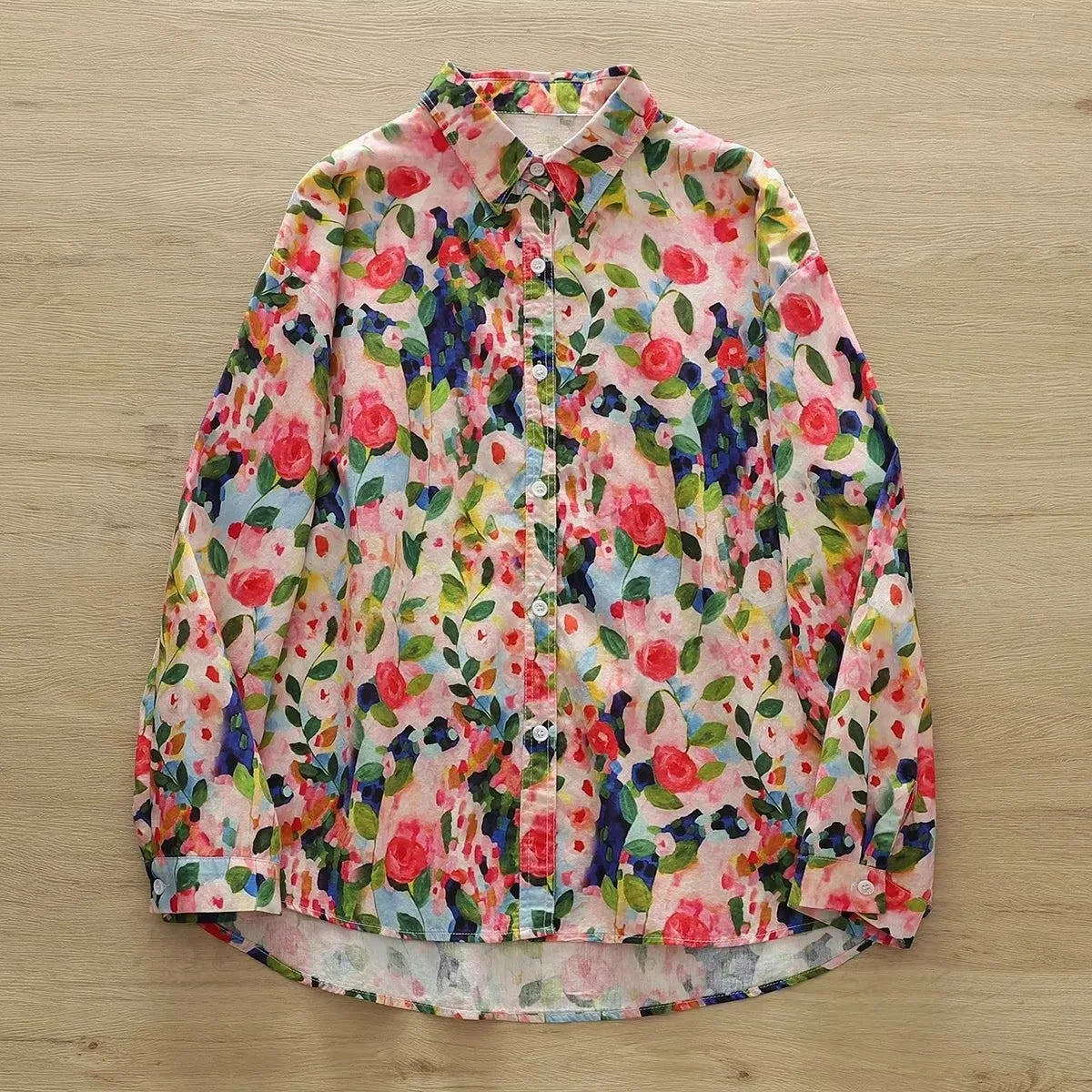 Printed Shirts Cotton Casual Blouses and Tops