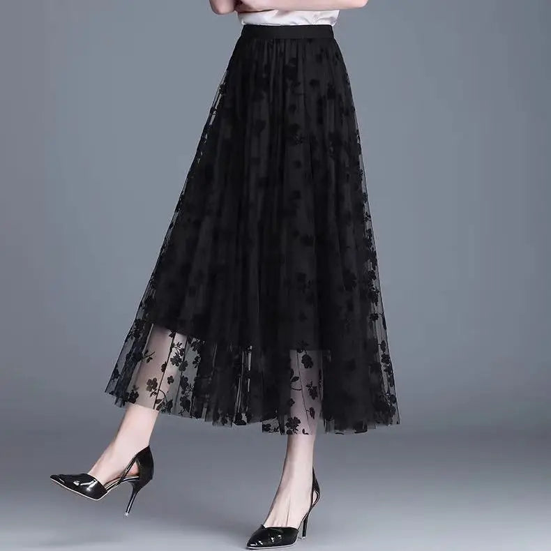 Loose Midi Tulle Skirt