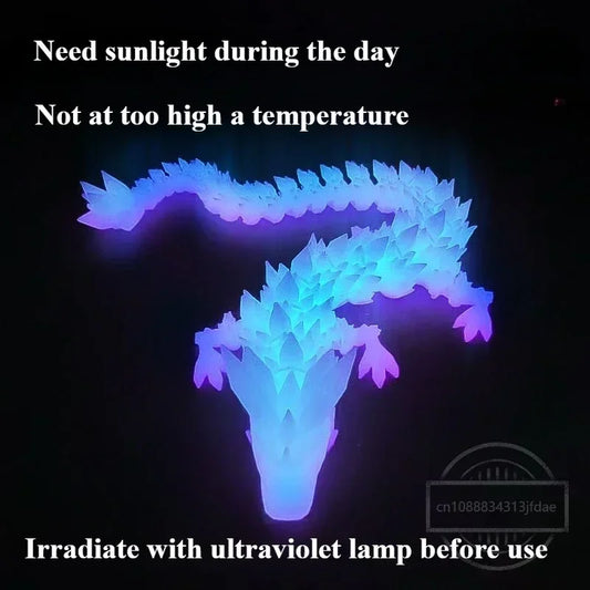 Luminous 3D Printed Dragon Glow in the Dark Flying Dragon Egg Rotatable